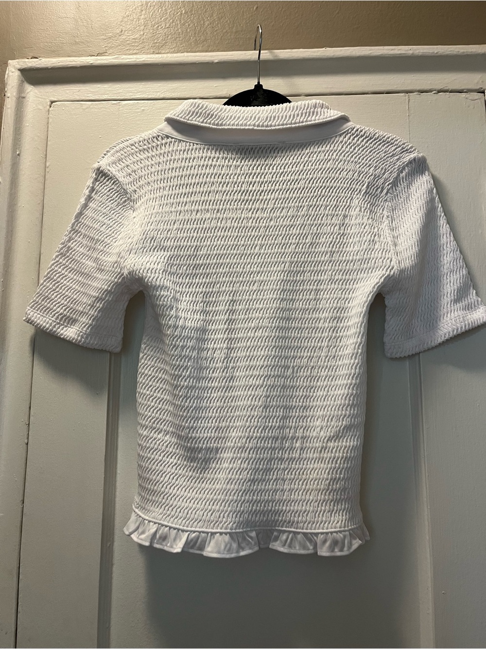 Loft Smocked Ruffle Hem Top - Picture 3 of 5